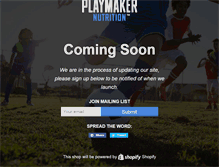 Tablet Screenshot of playmakernutrition.com